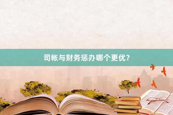 司帐与财务惩办哪个更优？